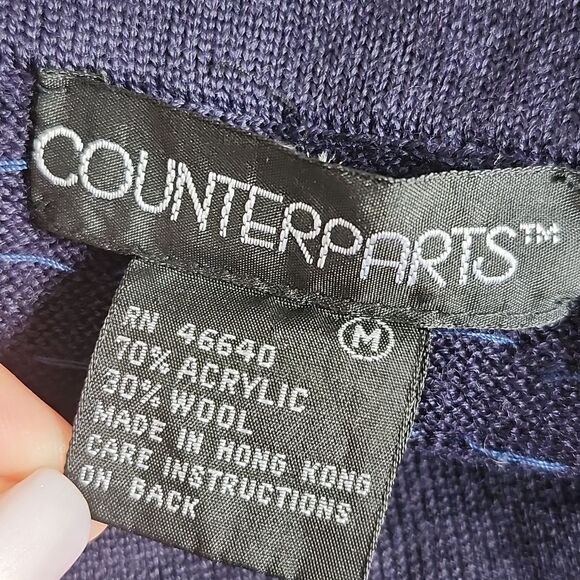 Counterparts Y2K Knit Tank Top, Sequin Detail, Beaded Hem, Size M - Picture 6 of 8